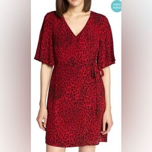 Sanctuary Leopard Faux Wrap Dress